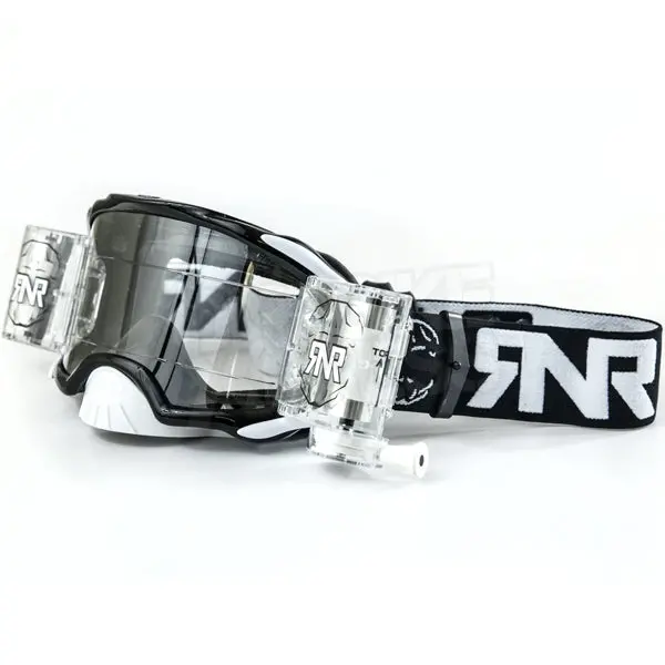 Rip N Roll Rnr Platinum 48Mm Motocross Goggles - Black White 1