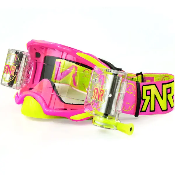 Rip N Roll Rnr Platinum 48Mm Motocross Goggles - Neon Pink 1