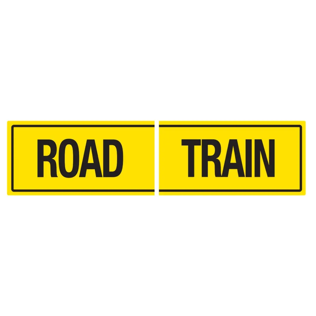 1020Mmx250mm & 1200Mmx300mm - Road Train Cut 2 Pieces - Class 2 Material - Sticker/ Aluminium/ Galvanised 1