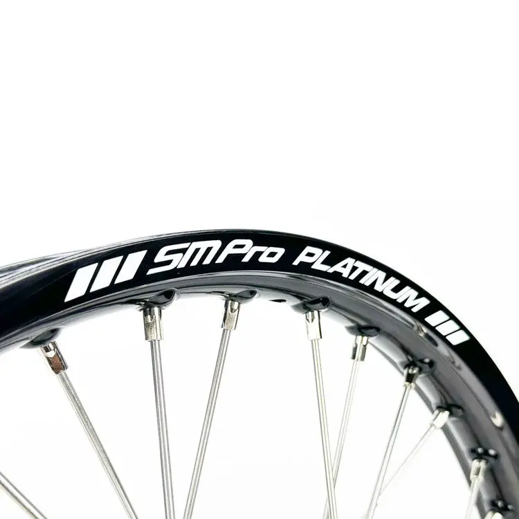 Sm Pro Platinum Wheel Set - Husqvarna - Blue Hub Black Rim 3