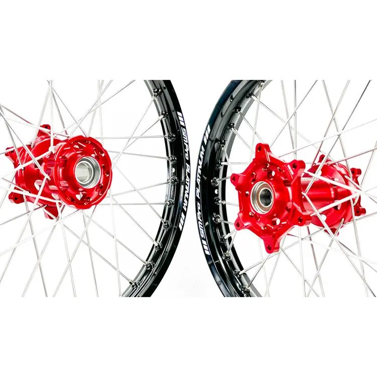 Sm Pro Platinum Wheel Set - Gasgas - Red Hub Black Rim 2