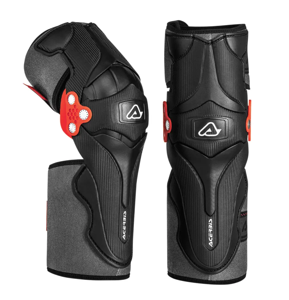 Acerbis X-Strong Knee Guards Black Red 1