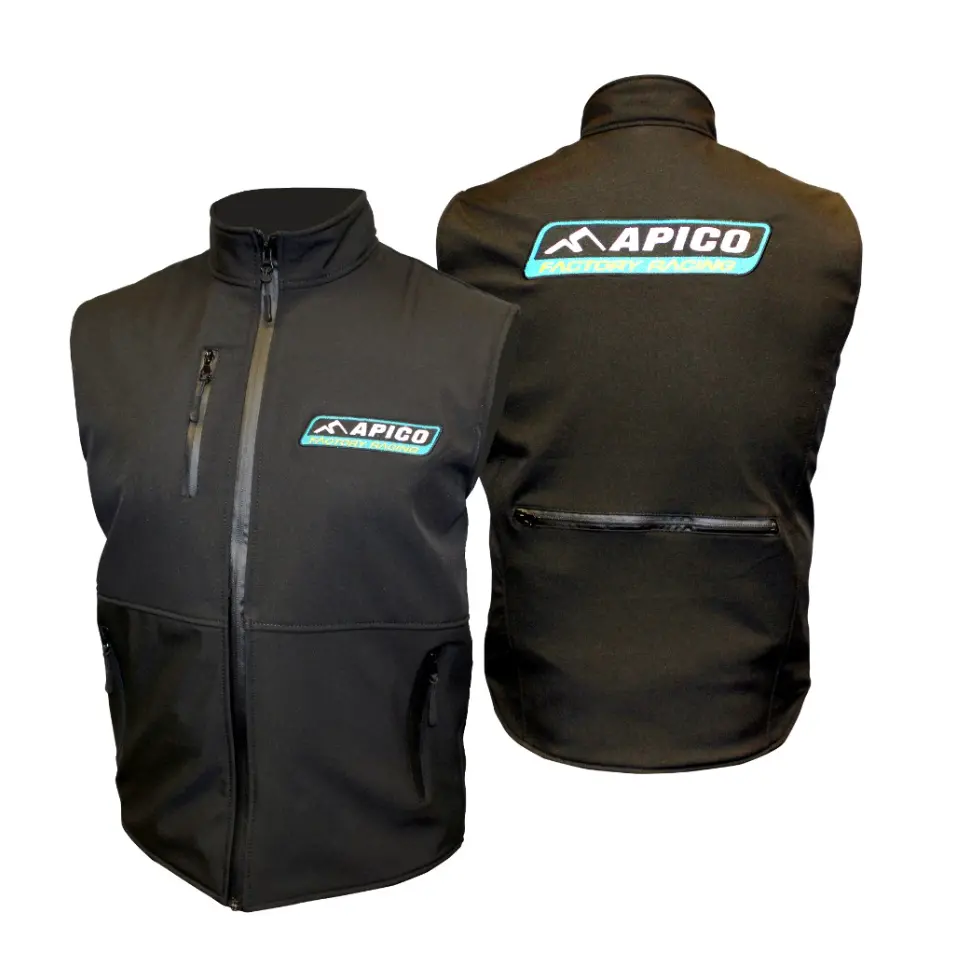Apico Factory Racing Youth Softshell Gilet - Black 1