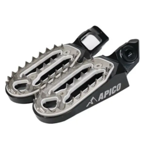 Apico Pro Bite Anodised Wide Foot Pegs - Husqvarna Black 1