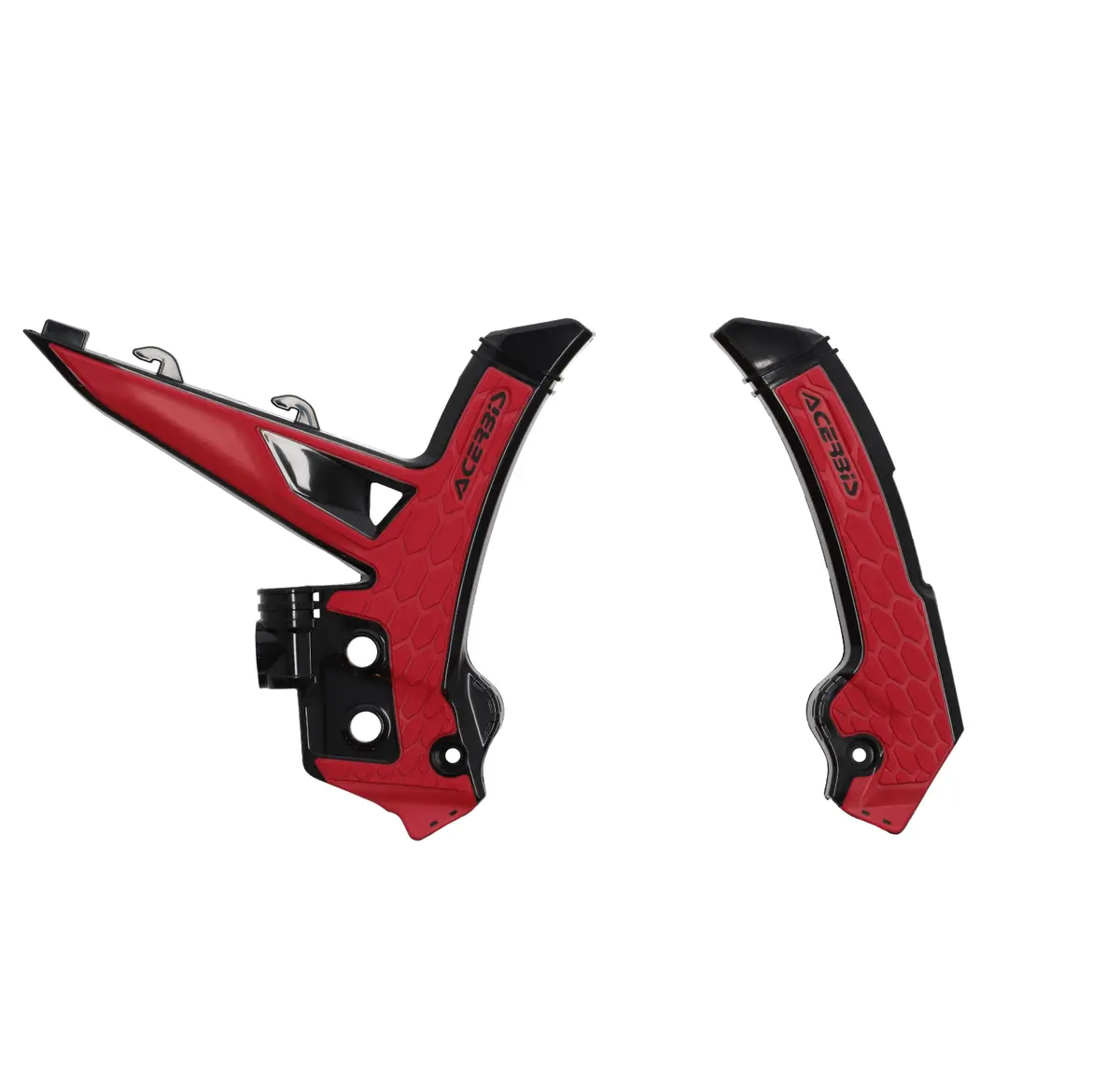 Acerbis Gas Gas X-Grip Frame Guards - Black Red 1