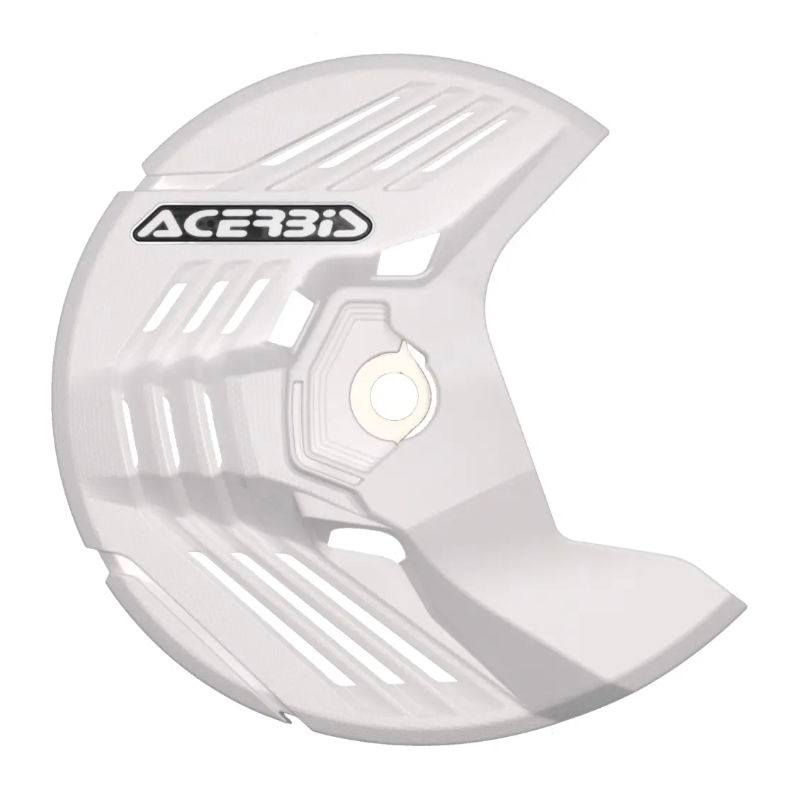 Acerbis Linear Kawasaki White Front Disc Protector - Axle Nut Mounted 1