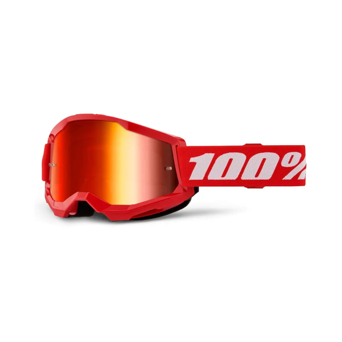 100% Strata 2 Goggle Red - Mirror Red Lens 1