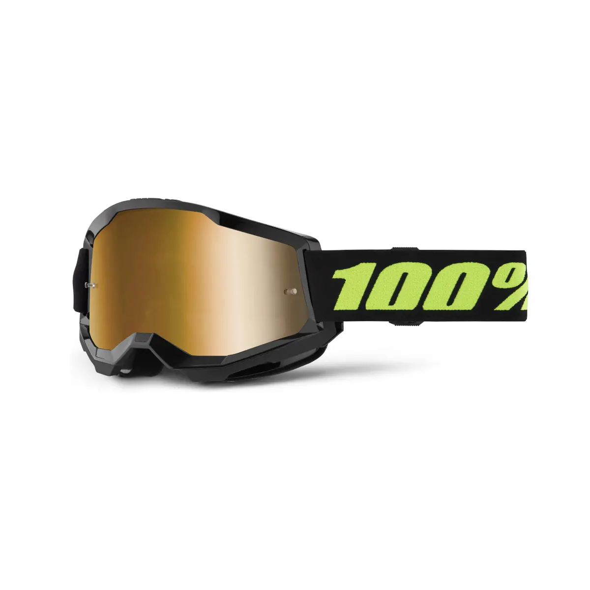100% Strata 2 Goggle Solar Eclipse - True Gold Mirror Lens 1