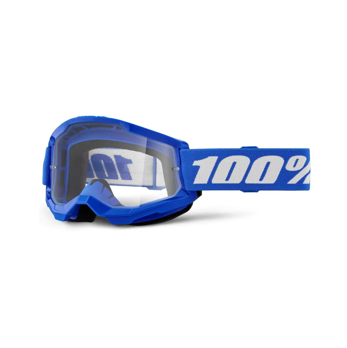 100% Strata 2 Goggle Blue  - Clear Lens 1