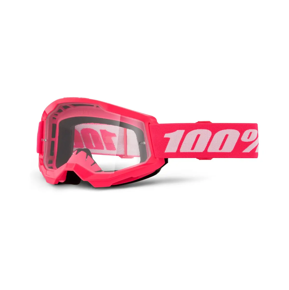 100% Strata 2 Goggle Pink - Clear Lens 1