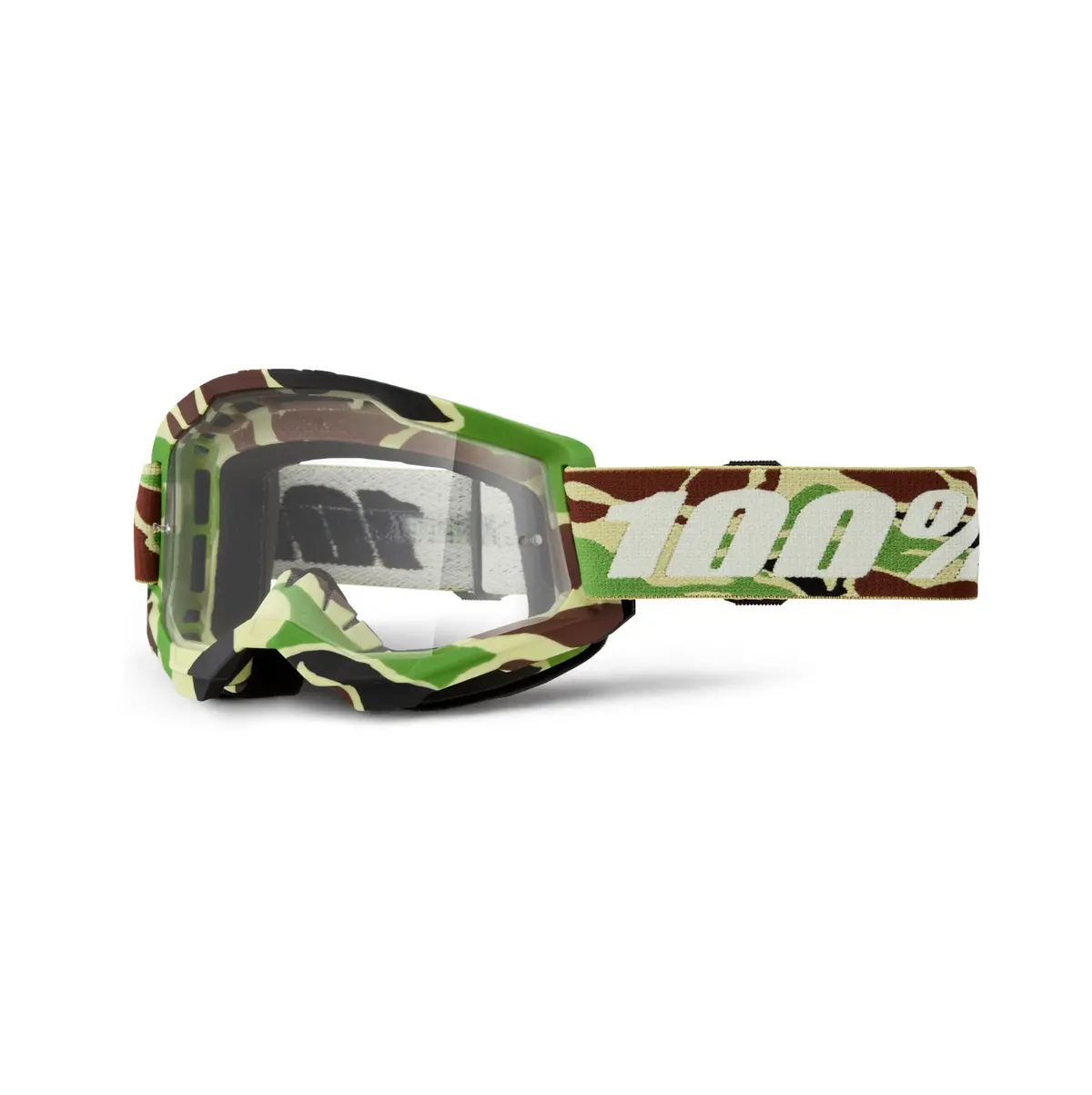100% Strata 2 Goggle War Camo - Clear Lens 1