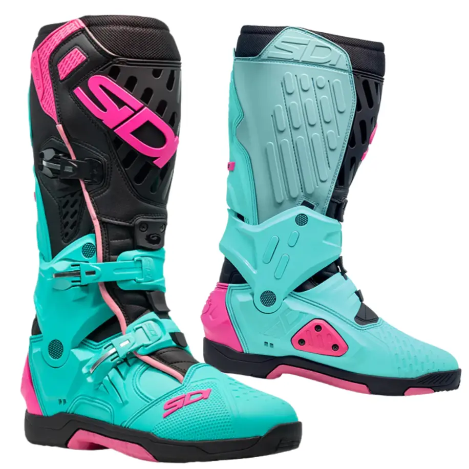 Sidi Crossair Mint Black Pink Motocross Boots 1