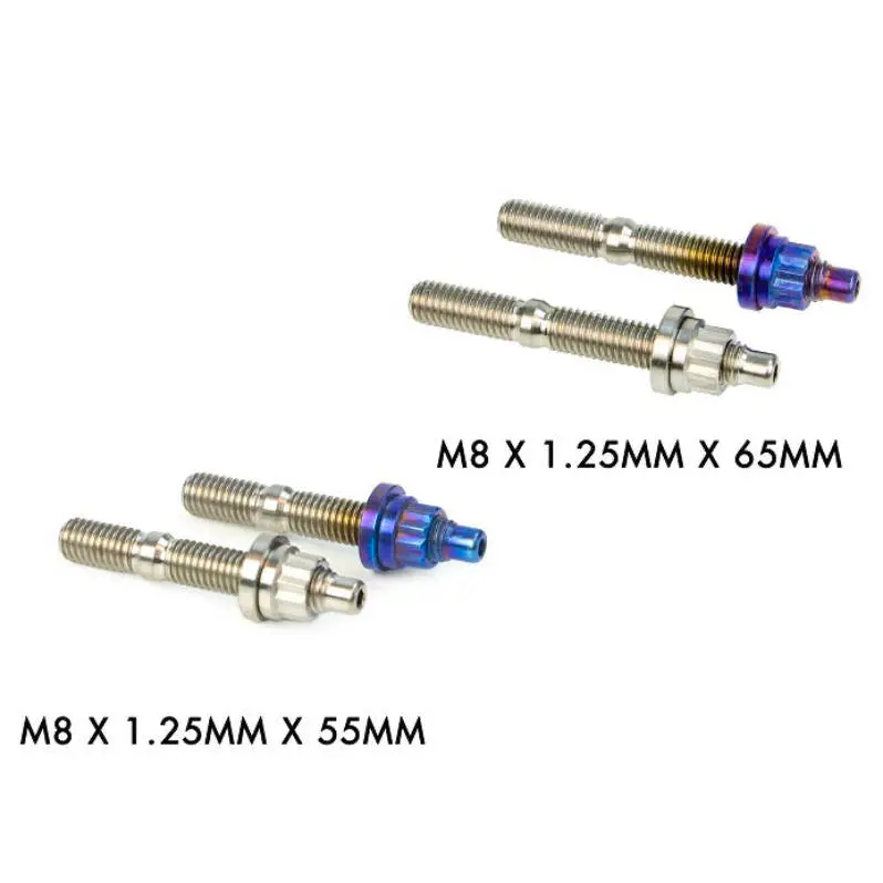 Speedfactory Racing Titanium Stud Kit - M8x1.25 10Pcs - Extended Lengths 1