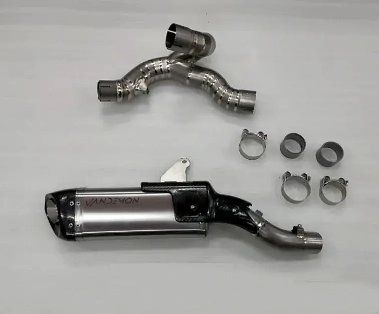 Vandemon Performance Ducati Multistrada V4 Titanium Cat Delete Slip-On & Optional Front Headers. 1