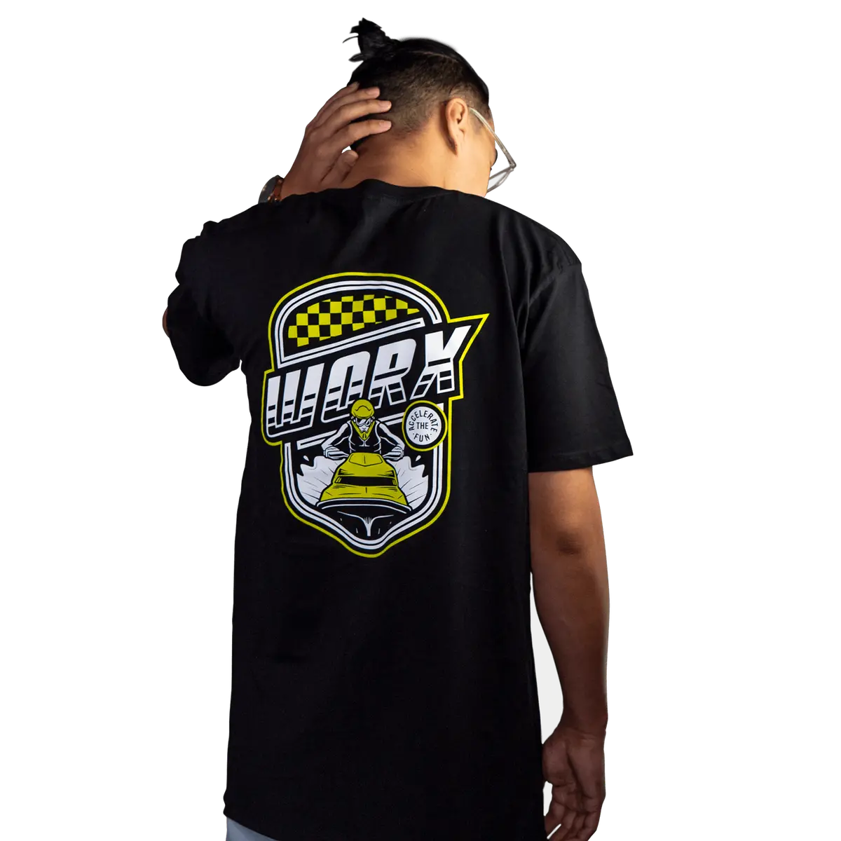 Black & Yellow Ski Short Sleeve T-Shirt 1