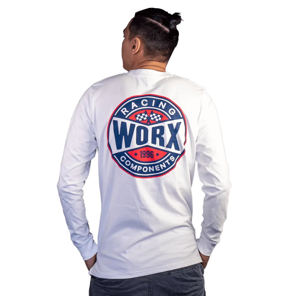 White Red/Blue Long Sleeve T-Shirt 1