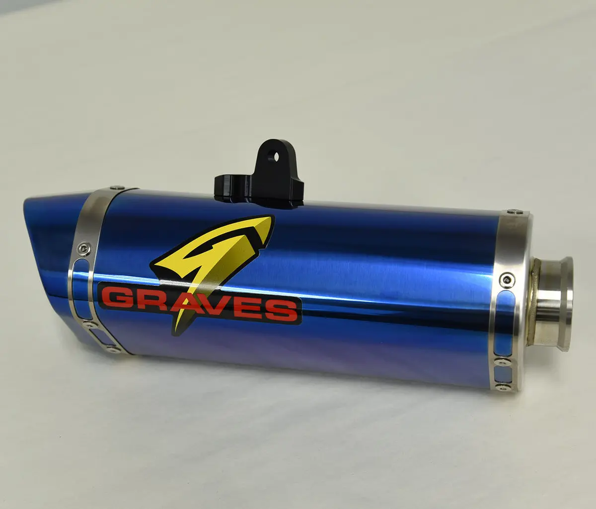 Yamaha R6 Titanium Elecktrick Blue Cat-Back Slip-On Exhaust 1