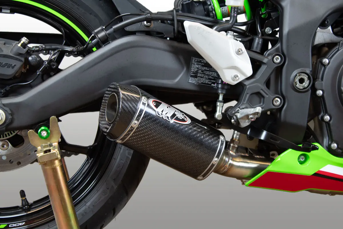 M4 Full System Stainless Steel  With Street Slayer Carbon Fiber X96 Canister 2023- 2025 Kawasaki Zx-4Rr Ka4434 1