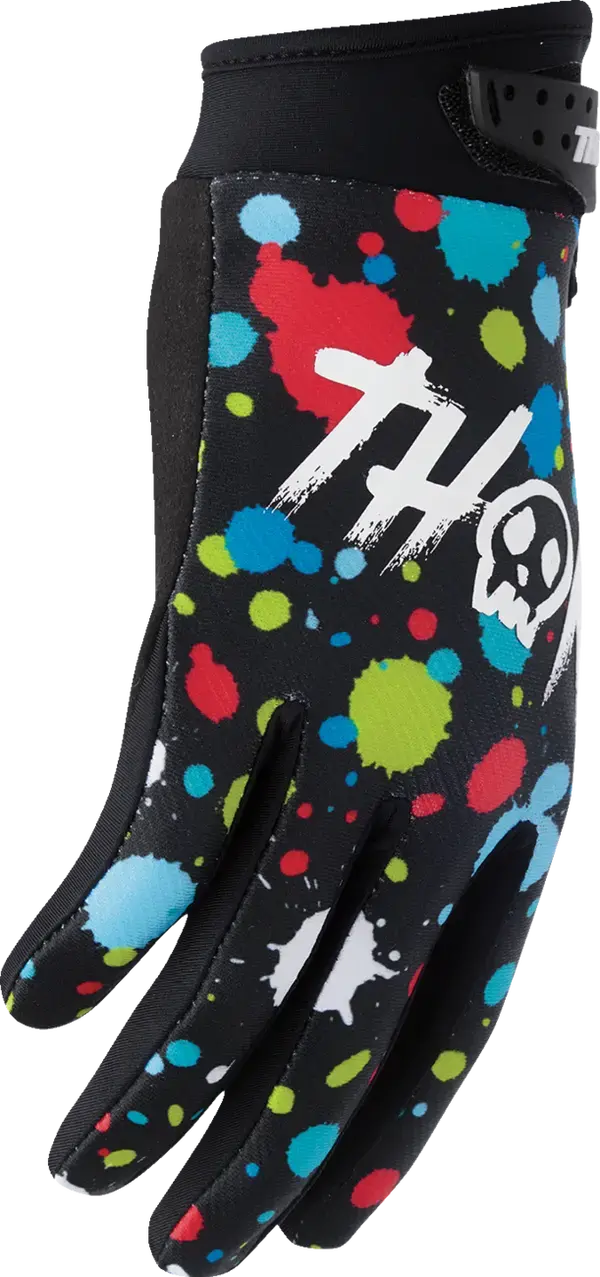 2026 Thor Glove Youth Launchmode Splat Black 2
