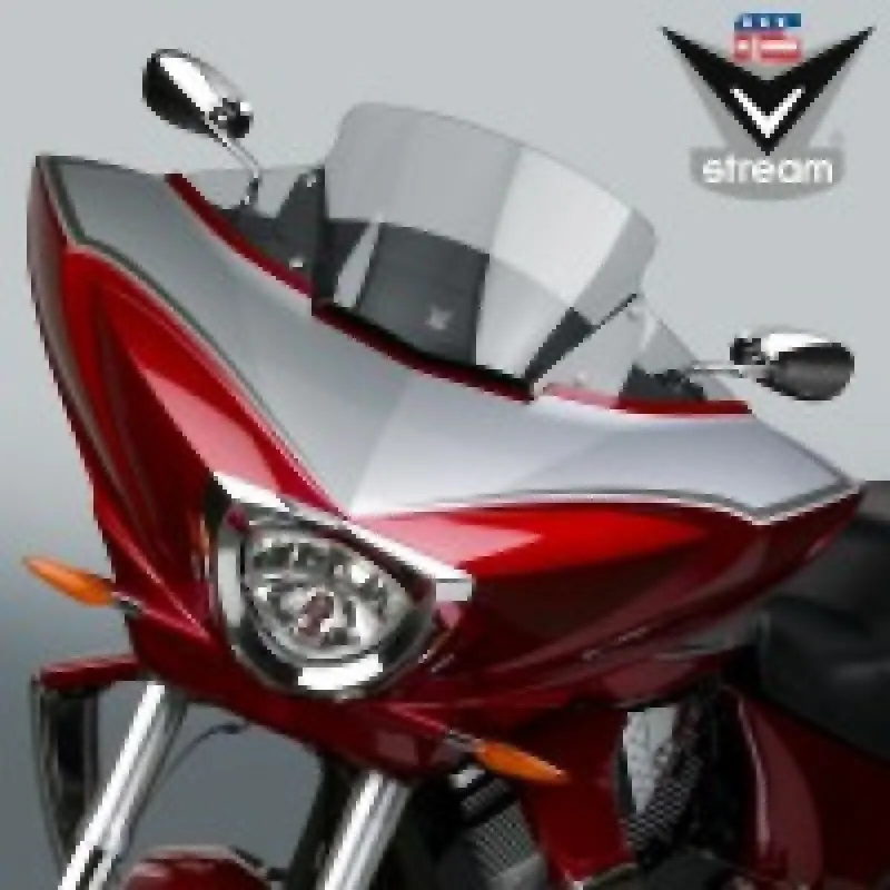 National Cycle 10-17 Victory Cross Country/Tour/8-Ball/Magnum V Stream Mid/Std. Windshield-Lt-Tint 1
