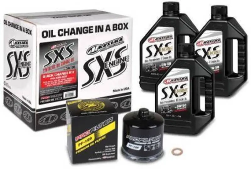 Maxima Sxs Polaris Turbo Quick Change Kit W/Full Synthetic 5W50 Engine Oil/Filter/Hardware 1