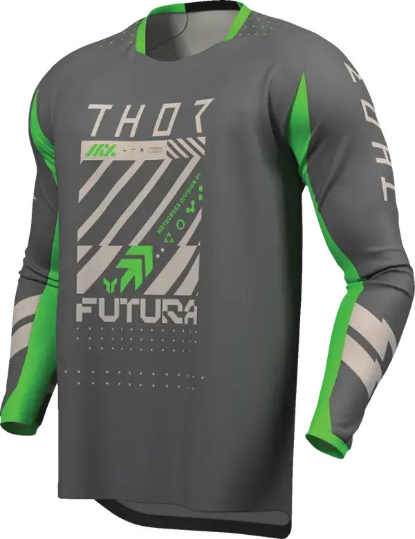 2026 Thor Jersey Launchmode Futura Charcoal Green 2