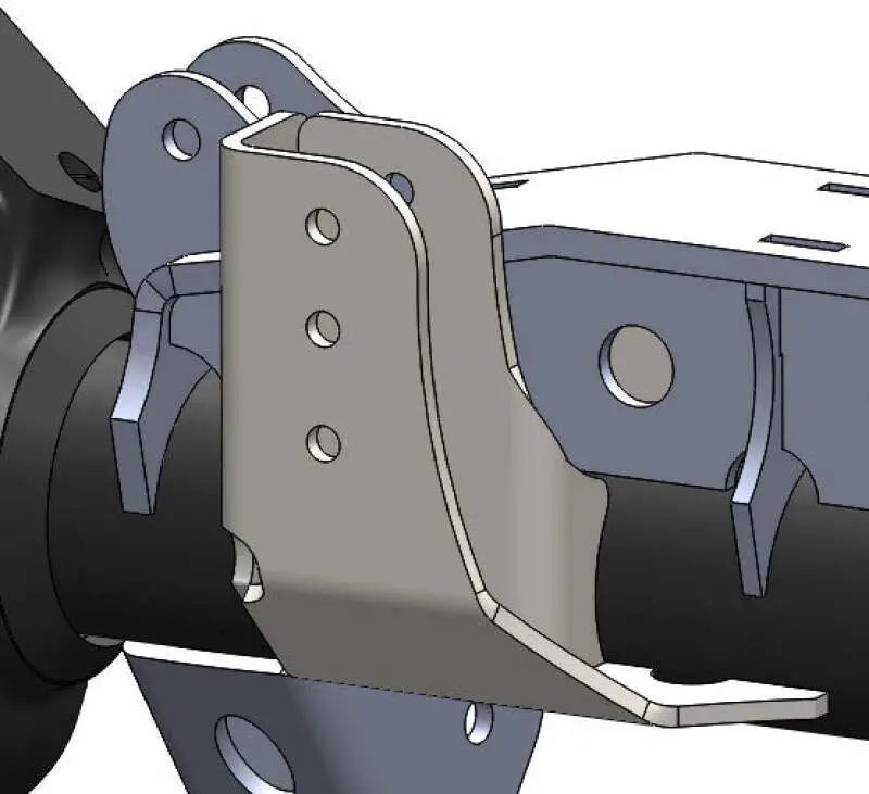 Artec Industries Raised Tracbar Bracket For 3 1/2 In Diameter Front Axle 1