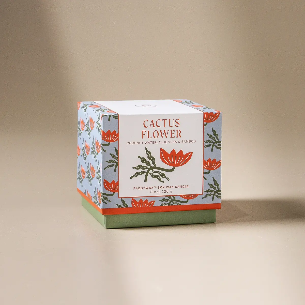 Adopo 226G Flower Ceramic Candle - Cactus Flower 1