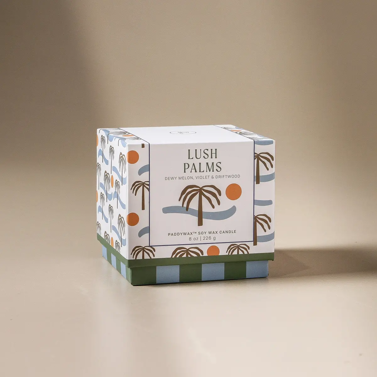 Adopo 226G Palm Tree Ceramic Candle - Lush Palms 1