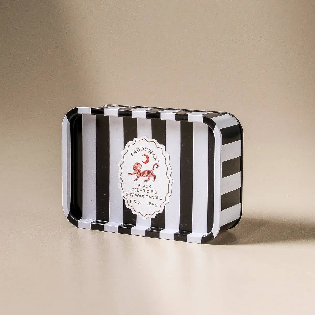 Adopo Tin Candle Tiger - Black Cedar & Fig 1