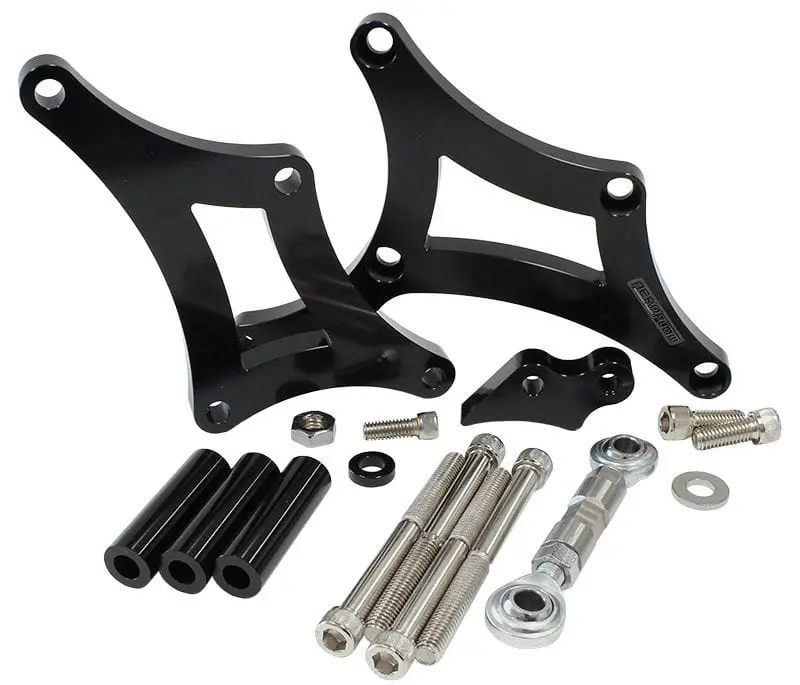 Billet Aluminum Low-Profile Alternator Mount Bracket Af64-4035Blk 1