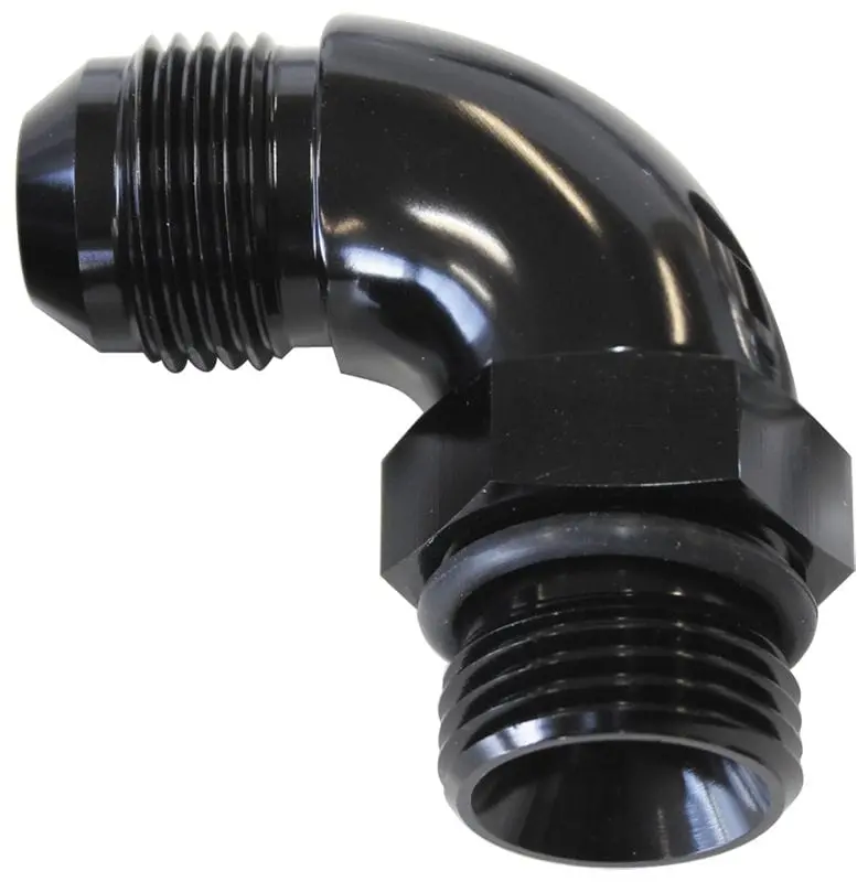 Full-Flow 90° Orb-To-An Adapter: -8 Orb To -10 An (Af903-10-08Blk) 1