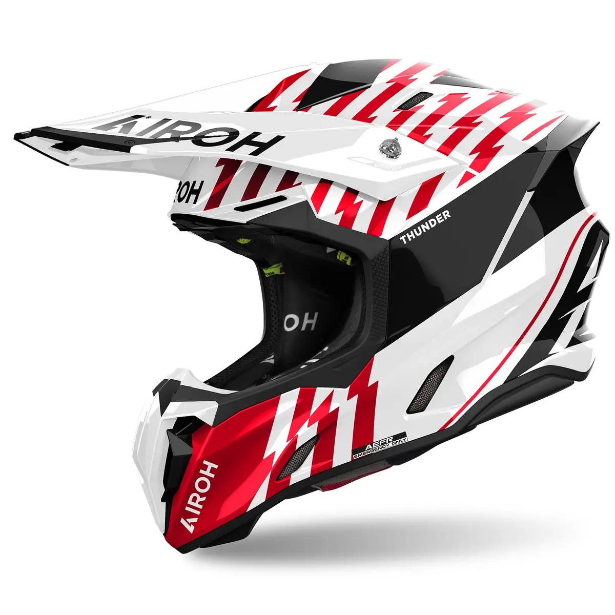 Airoh Twist 3 Thunder Red White Gloss Motocross Helmet 1