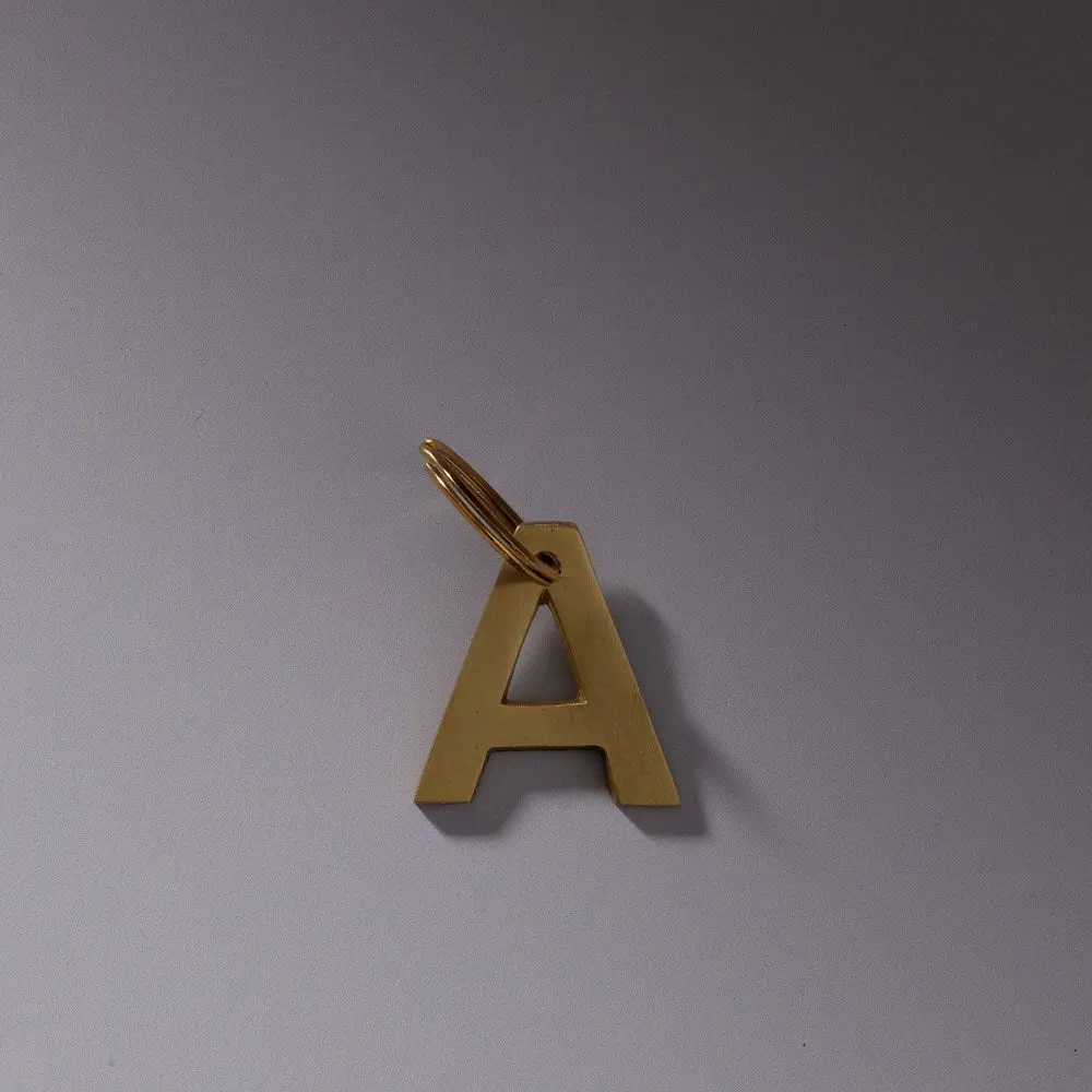 Alphabet Brass Keyring 1
