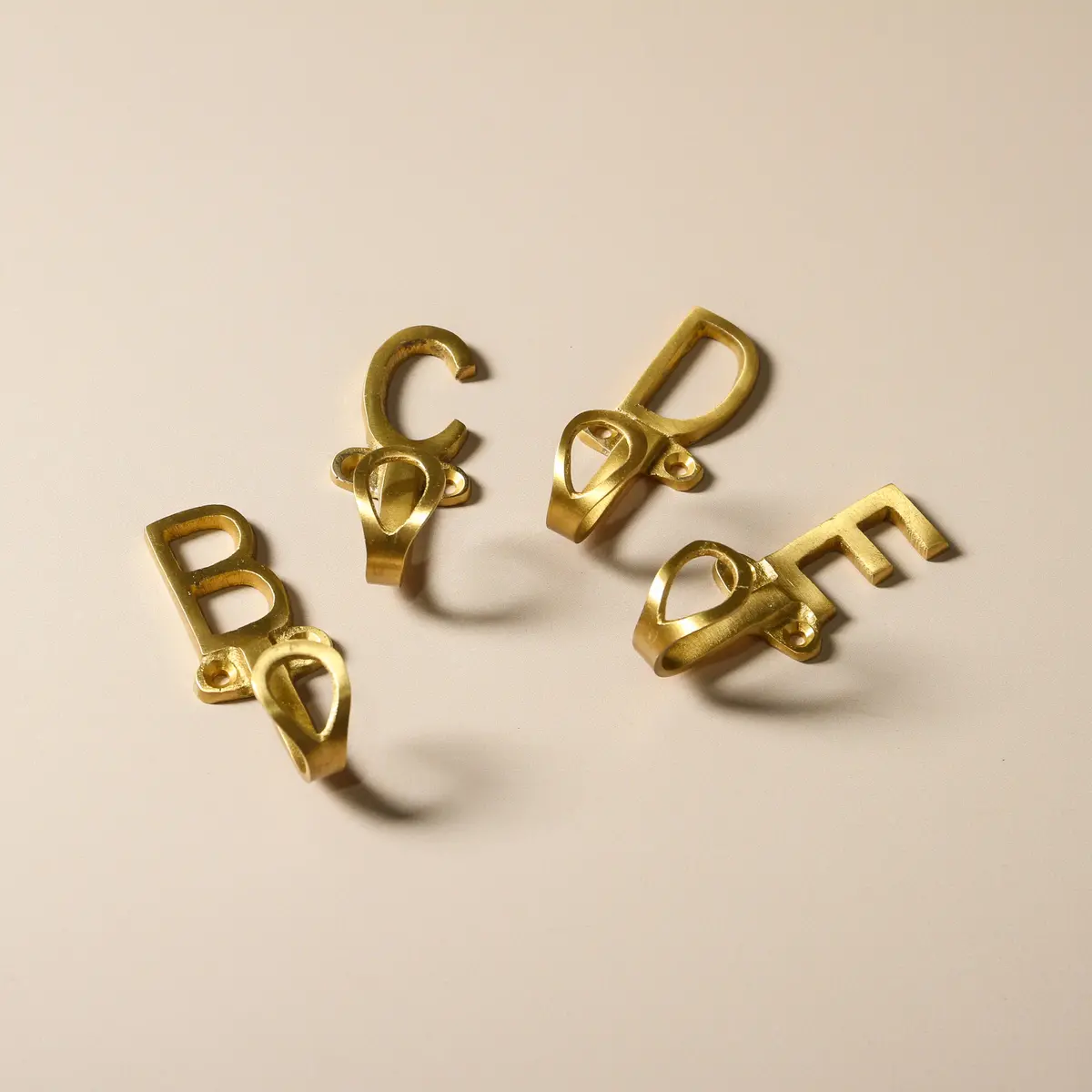 Alphabet Brass Wall Hook 1