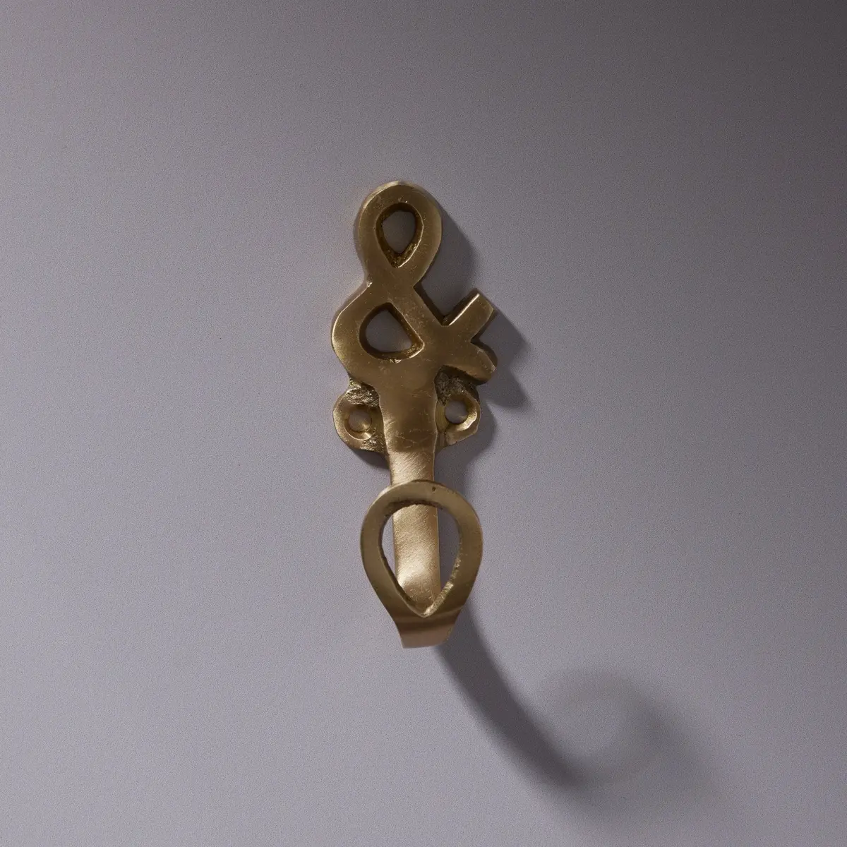 Alphabet Brass Wall Hook & 1