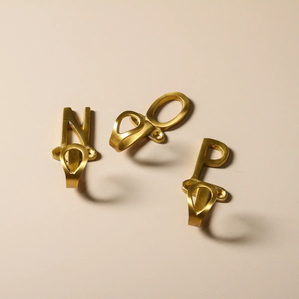 Alphabet Brass Wall Hook N 1