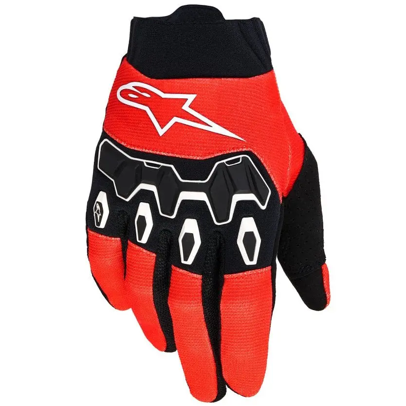 Alpinestars Youth And Kids Full Bore V2 Gloves Bright Red Black 1
