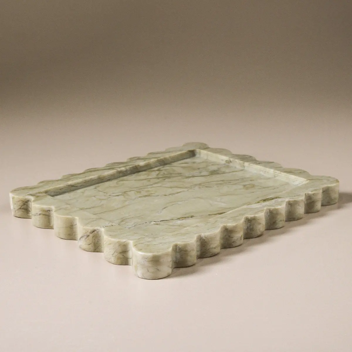 Arabesque Tray Mint Marble 1