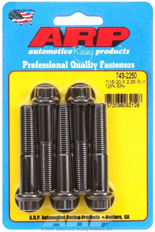 Ar743-2250 5-Piece 12-Point Black Oxide Bolt Set For Engine And Chassis Applications 1