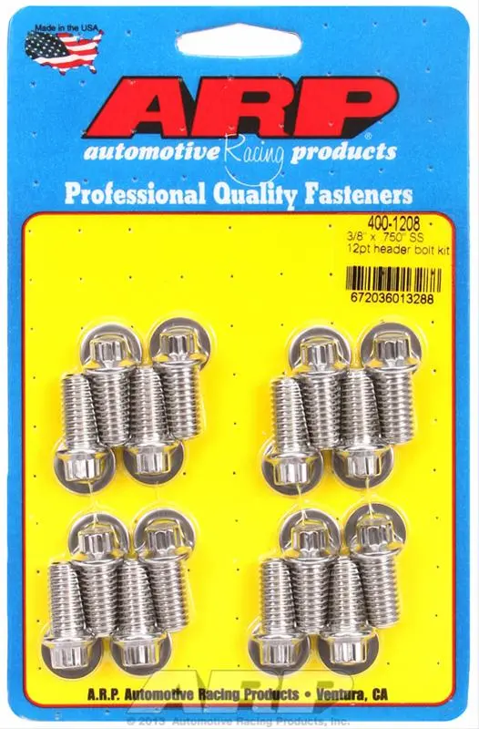 Arp 400-1208 Stainless Steel Header Bolt Kit 1