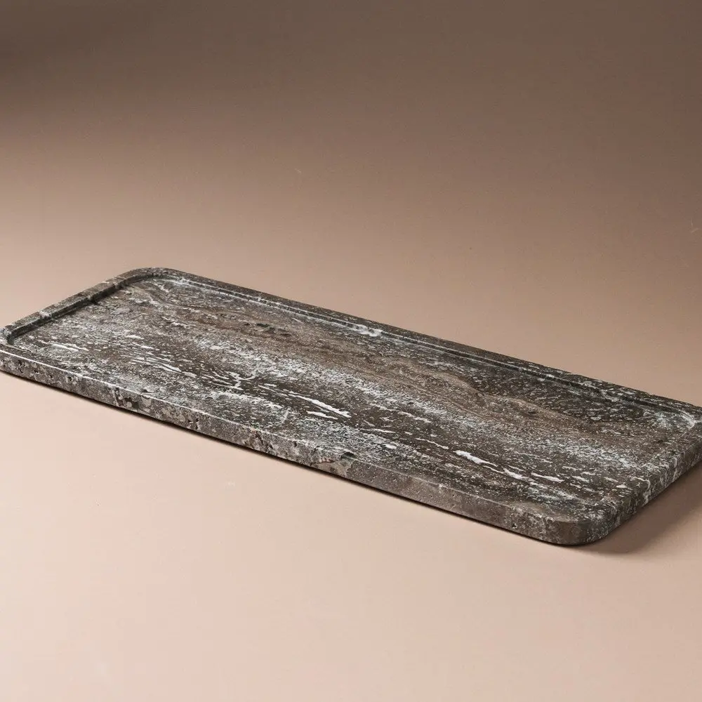 Arya Tray Grey Travertine Small 1