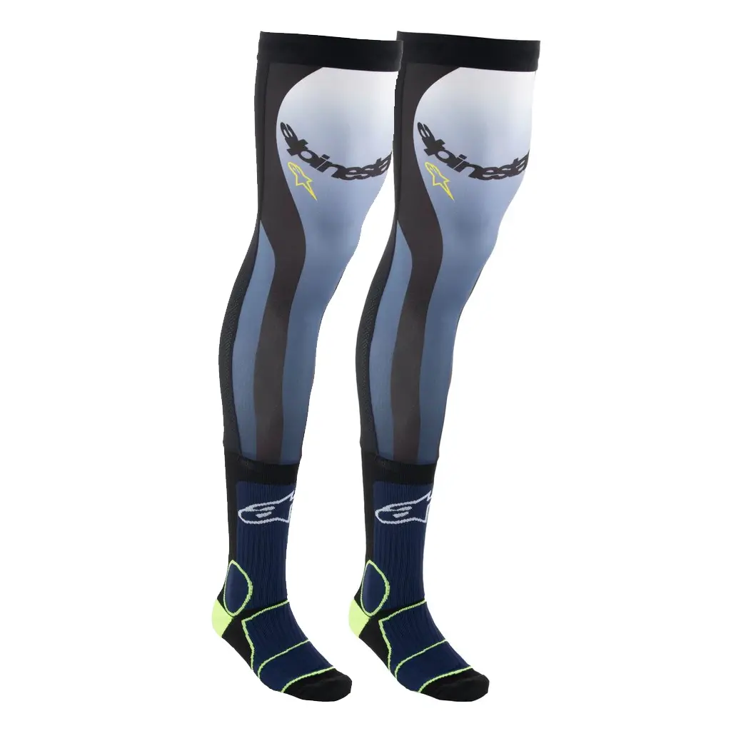 Alpinestars Mx Knee Brace Socks - Black Blue 1