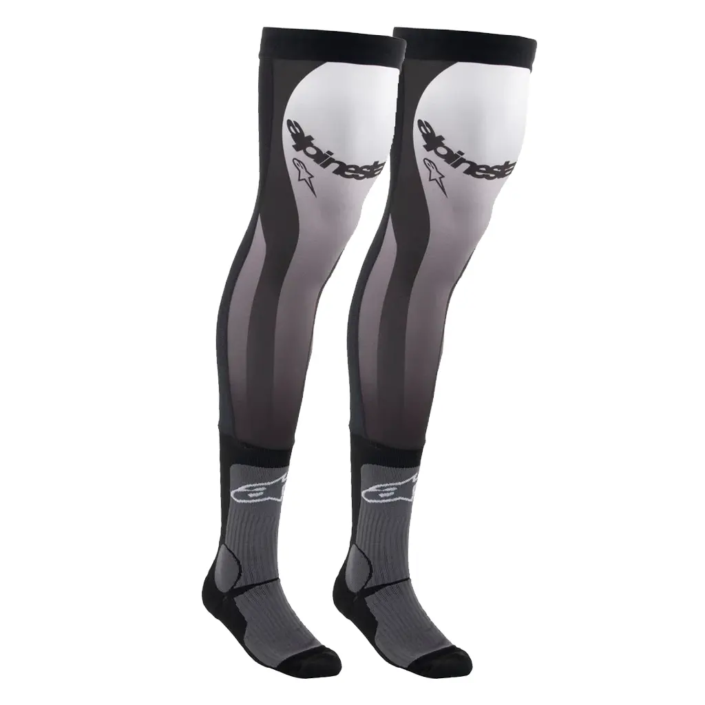 Alpinestars Mx Knee Brace Socks - Black White 1