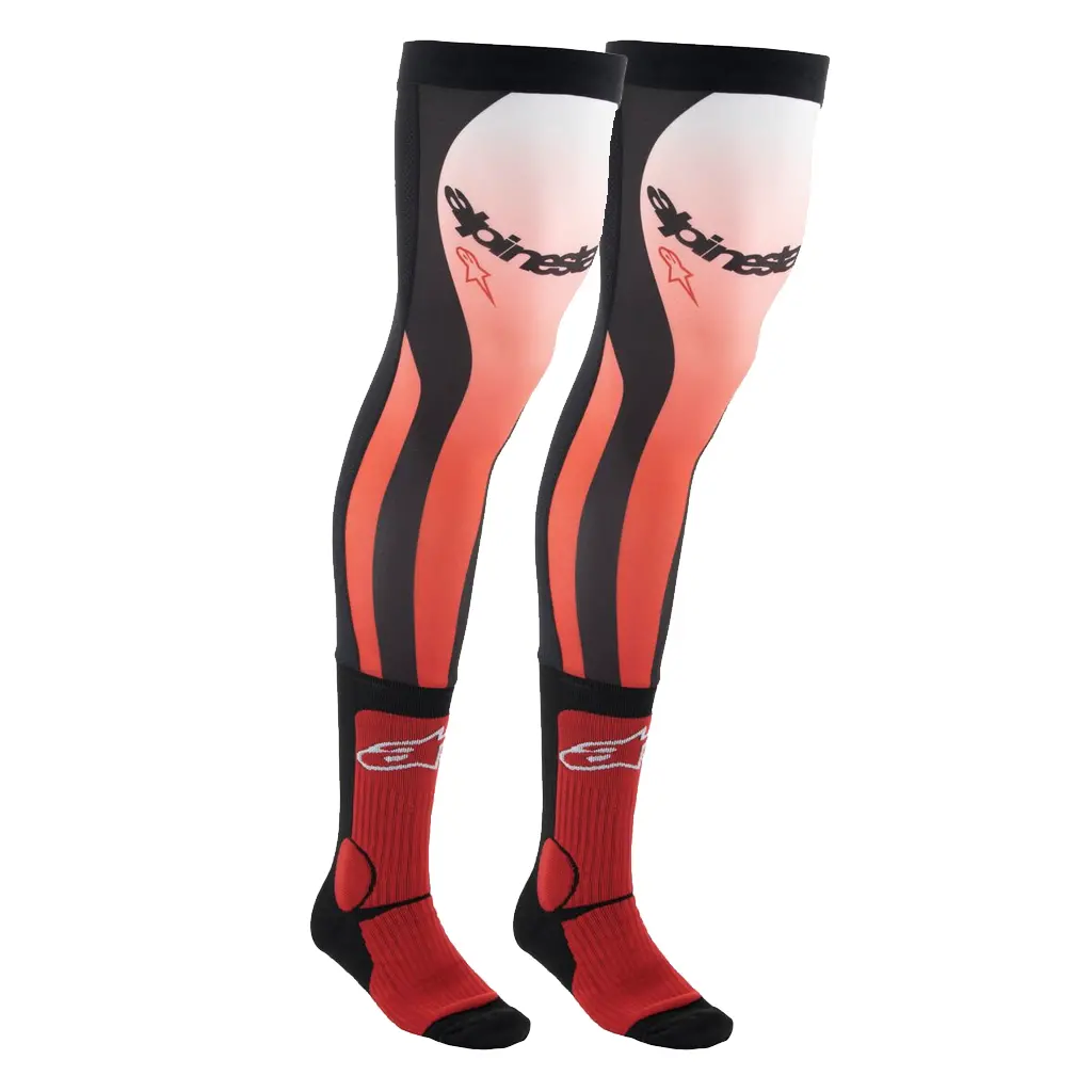 Alpinestars Mx Knee Brace Socks - Red White 1