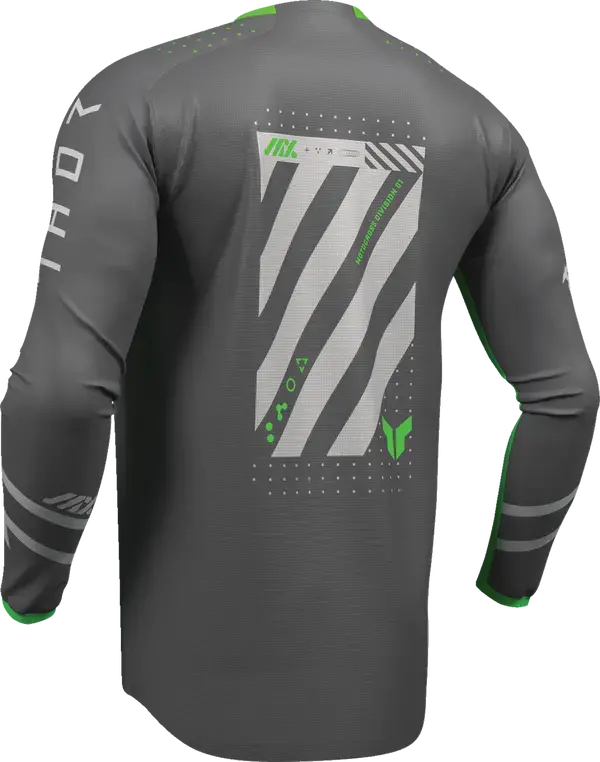 2026 Thor Jersey Launchmode Futura Charcoal Green 3