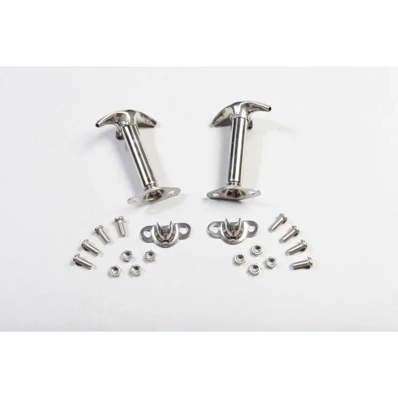 Rugged Ridge 41-95 Jeep Cj / Jeep Wrangler Hood Catch Kit Stainless 1
