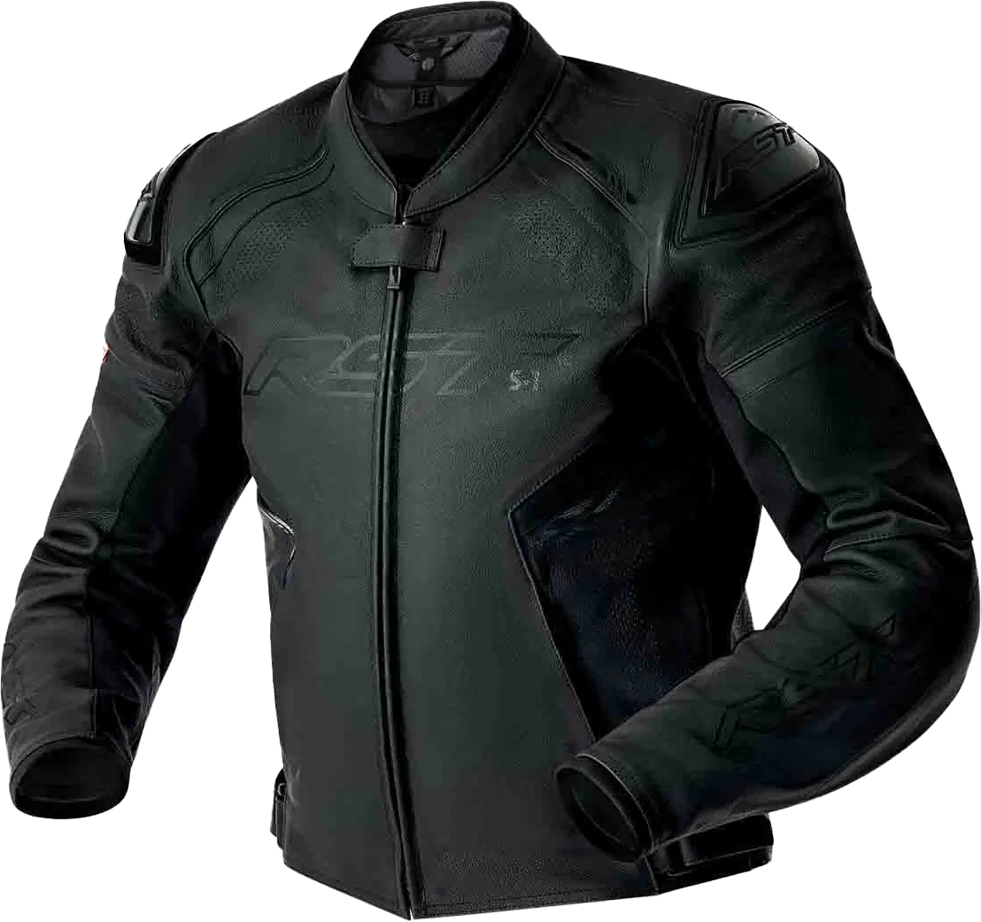 Rst Womens S1 D3o Leather Jacket Black/White Lg 103626Blk-14 1