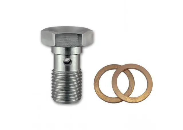 Stainless Steel Banjo Bolt With Copper Washers 1