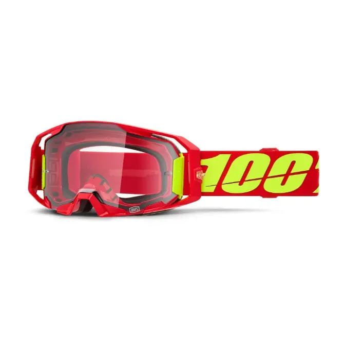 100% Armatic Goggles Red - Clear Lens 1